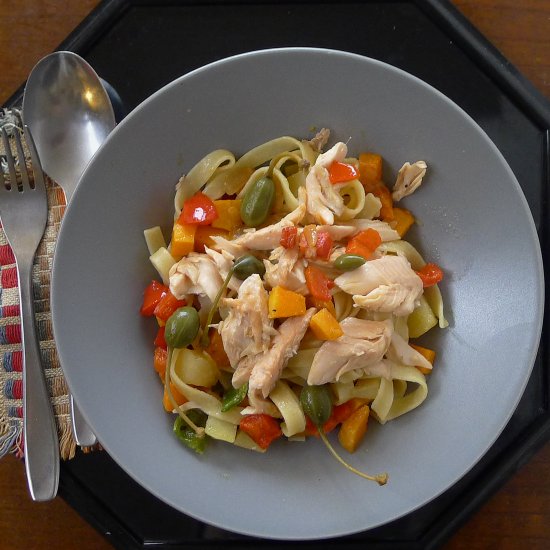 Pasta with Smoked Trout and Squash