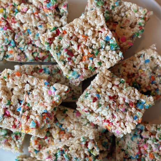 Birthday Cake Rice Krispies Treats