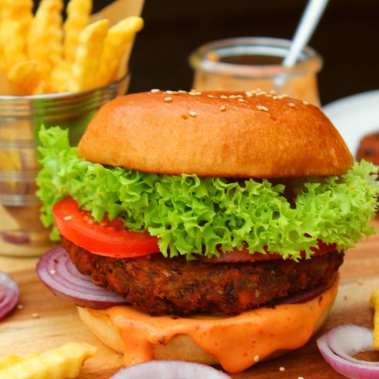 Kidney Bean & Millet Veggie Burger