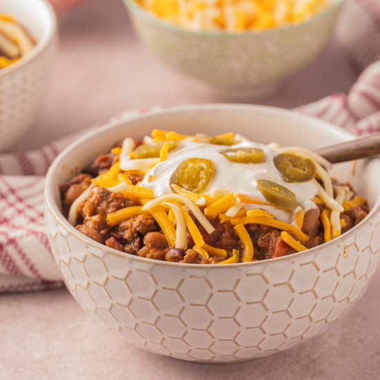 Dutch Oven Beef and Sausage Chili