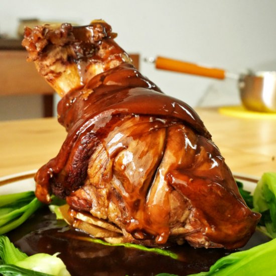 Chinese-style braised pork knuckle