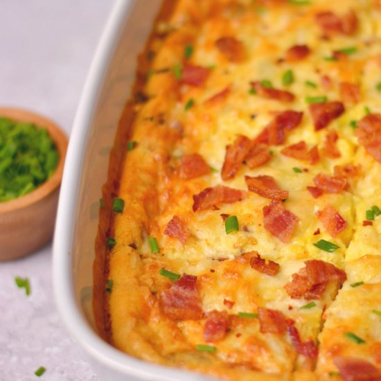 Bacon Cottage Cheese Egg Bake