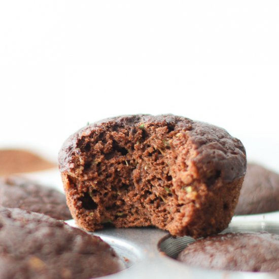 Chocolate zucchini muffins