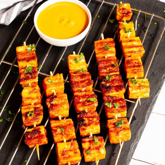 Grilled Buffalo Tofu Skewers