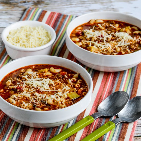 Sausage Zucchini Macaroni Soup