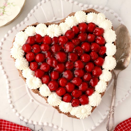 Heart-Shaped Chocolate Cake