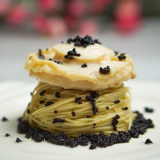 Cold Truffle Capellini with Abalone