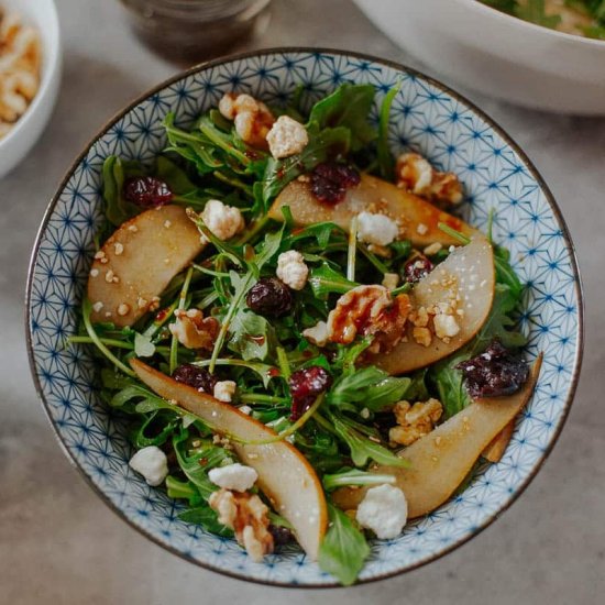 Pear & Arugula Goat Cheese Salad