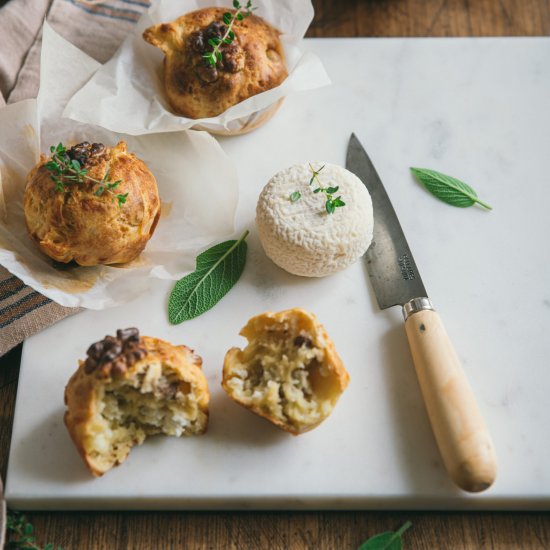 Goat Cheese and Walnut Muffins