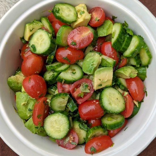 Avocado Cucumber Tomato Salad