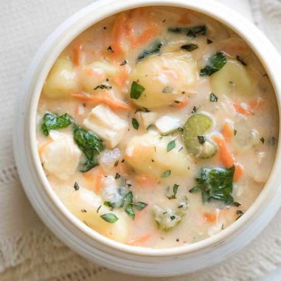 Creamy Chicken Gnocchi Soup