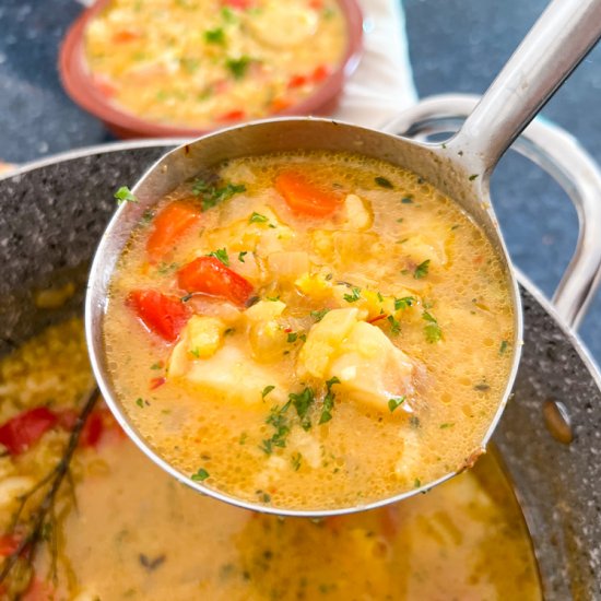 Spanish Fish and Rice Soup