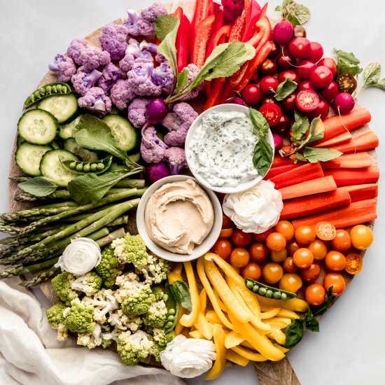 Rainbow Vegetable Crudite