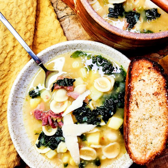 Orecchiette, Ham and Kale Soup