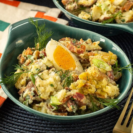 Crispy Smashed Potato Salad