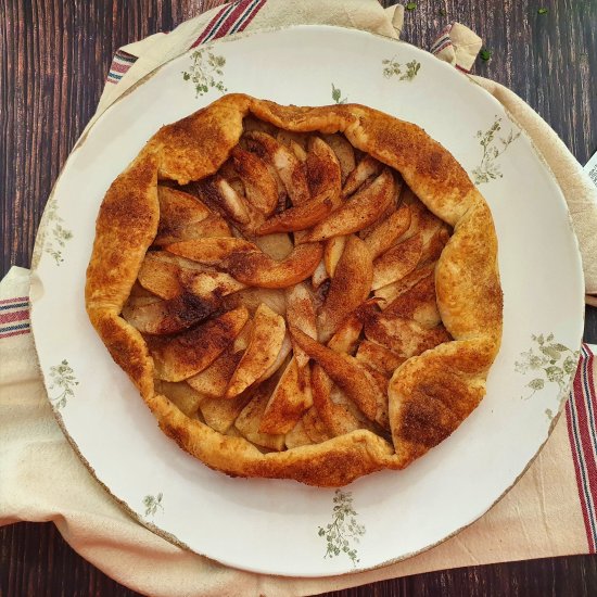 Pear and apple galette