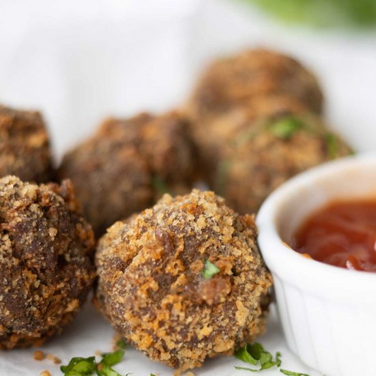 Easy Deep Fried Meatballs