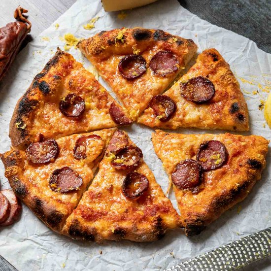 Portuguese Pizza w/Sausage & Cheese