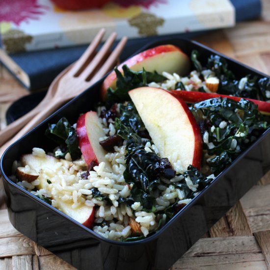 Apple, cranberry, brown rice salad