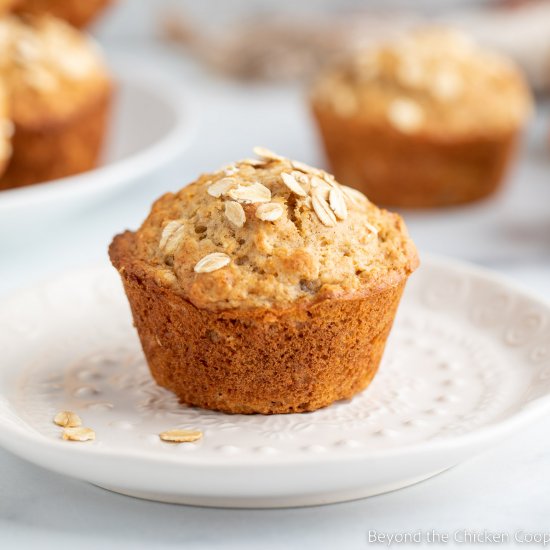 Applesauce Oatmeal Muffins