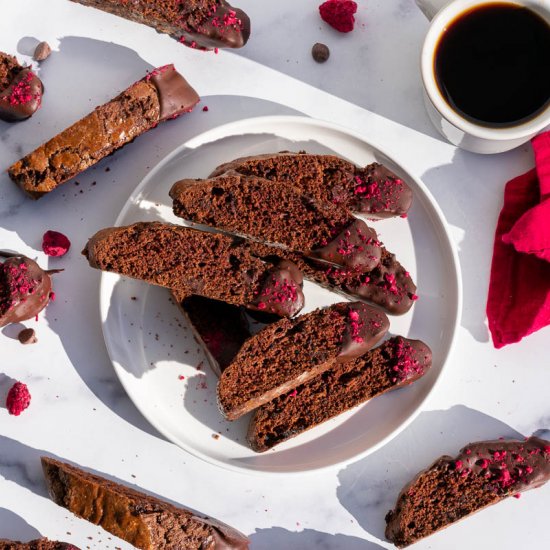 Chocolate Sourdough Biscotti