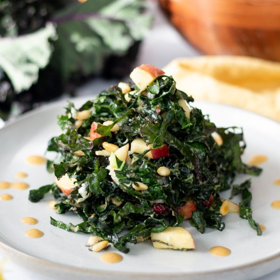 Kale-Apple Salad with Cranberries