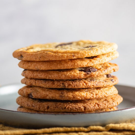 Giant Flat Chocolate Chunk Cookies