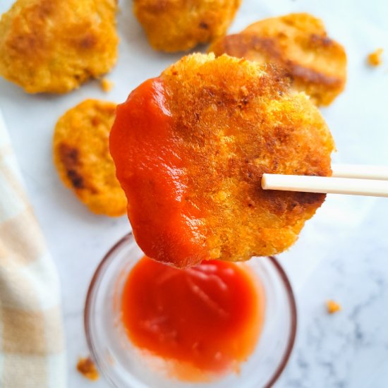 Quick Chickpea Veggie Nuggets