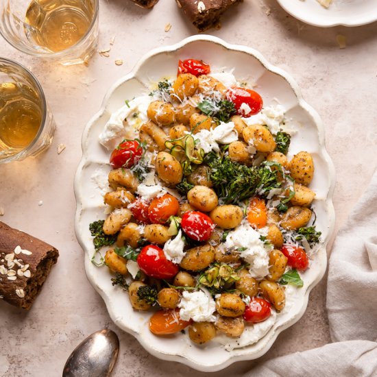 Pan-fried Gnocchi with lemon pesto