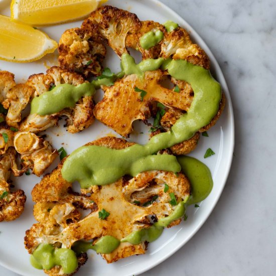 Vegan Roasted Cauliflower Steaks