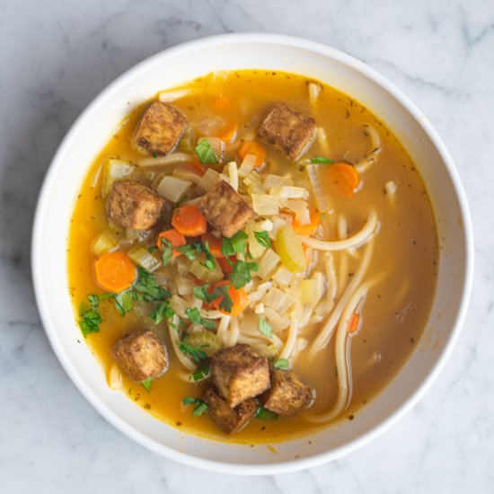 Vegan Chicken Noodle Soup