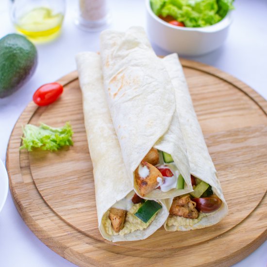 Mediterranean Chicken Wraps