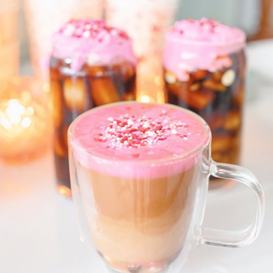 Pink Cold Cream Foam Coffee