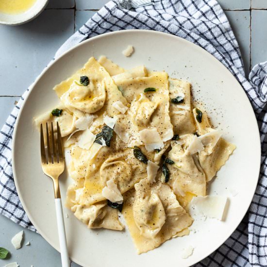 Vegan Tofu Ricotta Ravioli