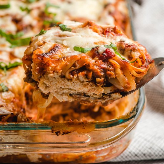 Cheesy Baked Spaghetti Casserole