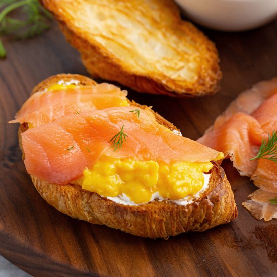 Smoked Salmon & Eggs Croissants