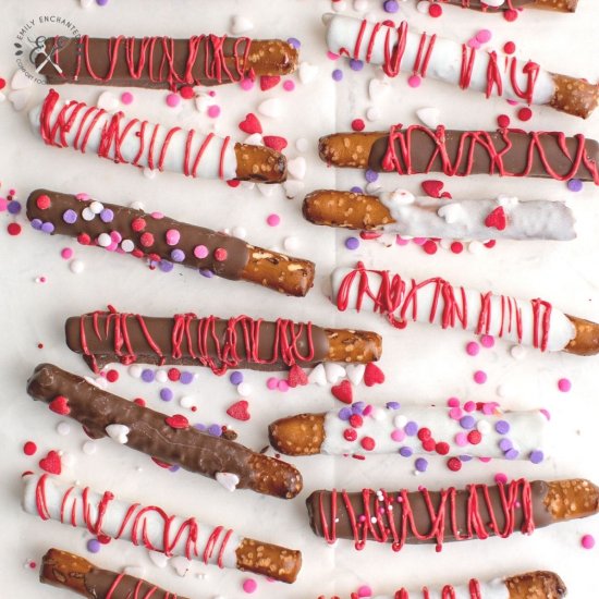 Valentine’s Day Chocolate Pretzels