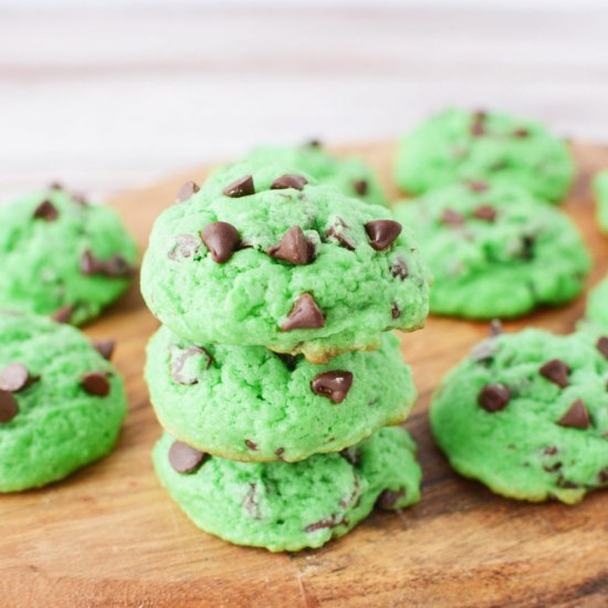 Mint Chocolate Chip Cookies