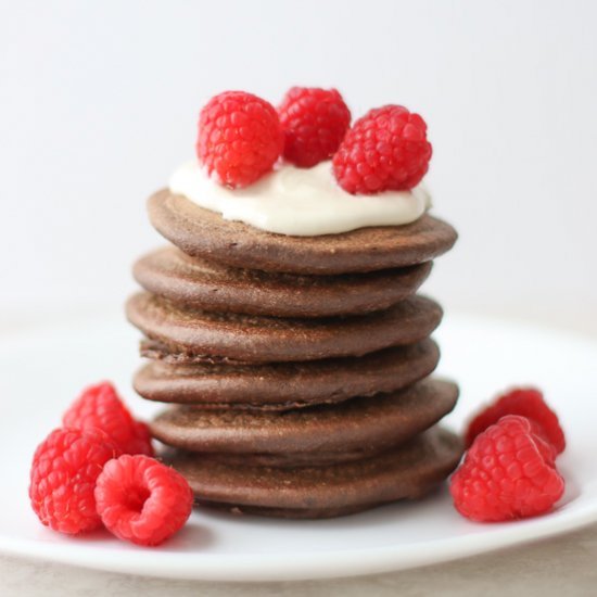 Chocolate banana pancakes