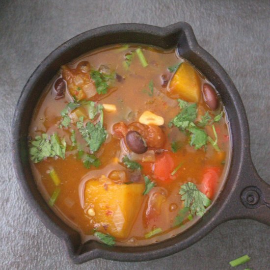 Black bean butternut squash stew