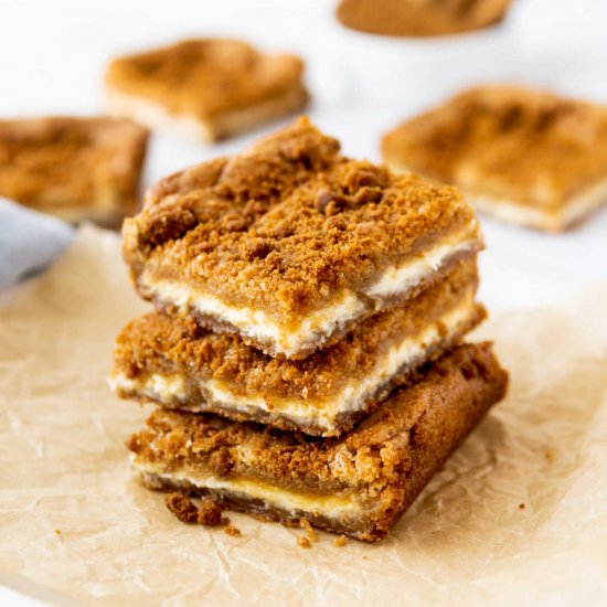 White Chocolate Biscoff Blondies