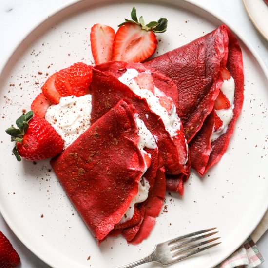 Red Velvet Crêpes