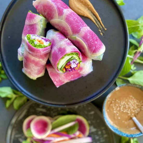 Spring Rolls with Peanut Sauce