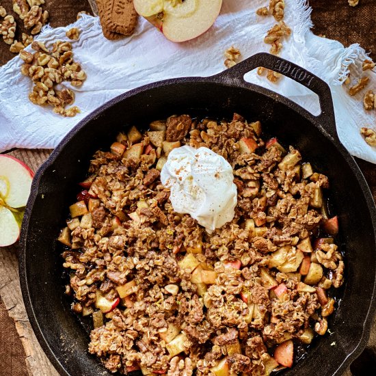 Apple Crumble w/ whipped Chevre