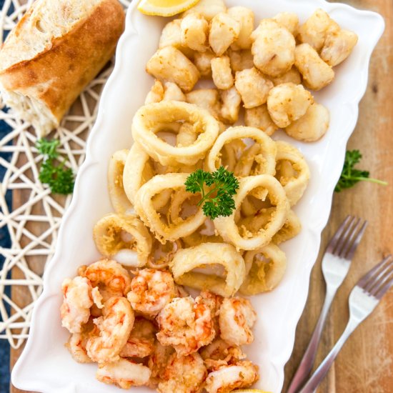 Spanish Seafood Tapas Dish