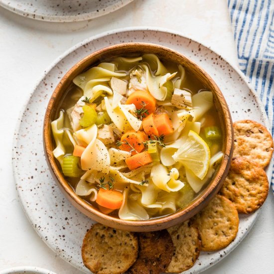 Chicken Noodle Soup w/ Egg Noodles