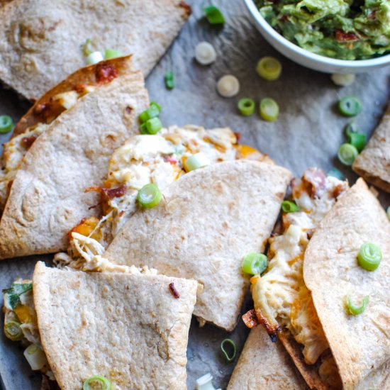 Sheet Pan Chicken Quesdillas