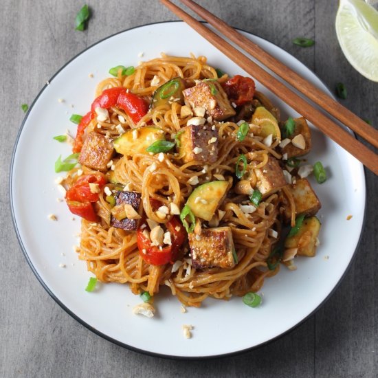 Thai Vegetable Noodle Stir Fry