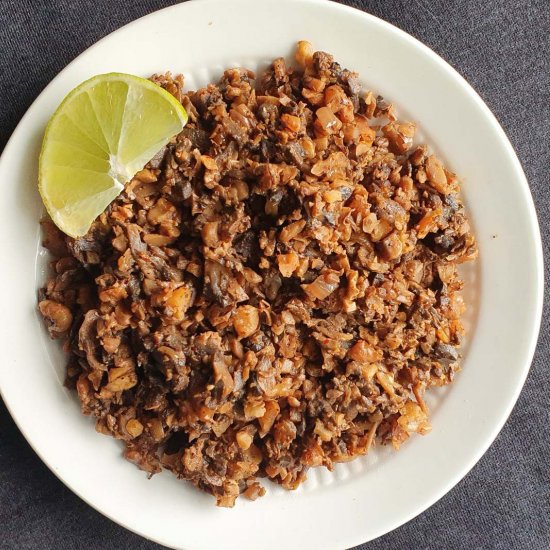 Walnut mushroom mince