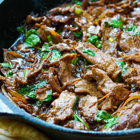 Spicy Flank Steak Stir Fry